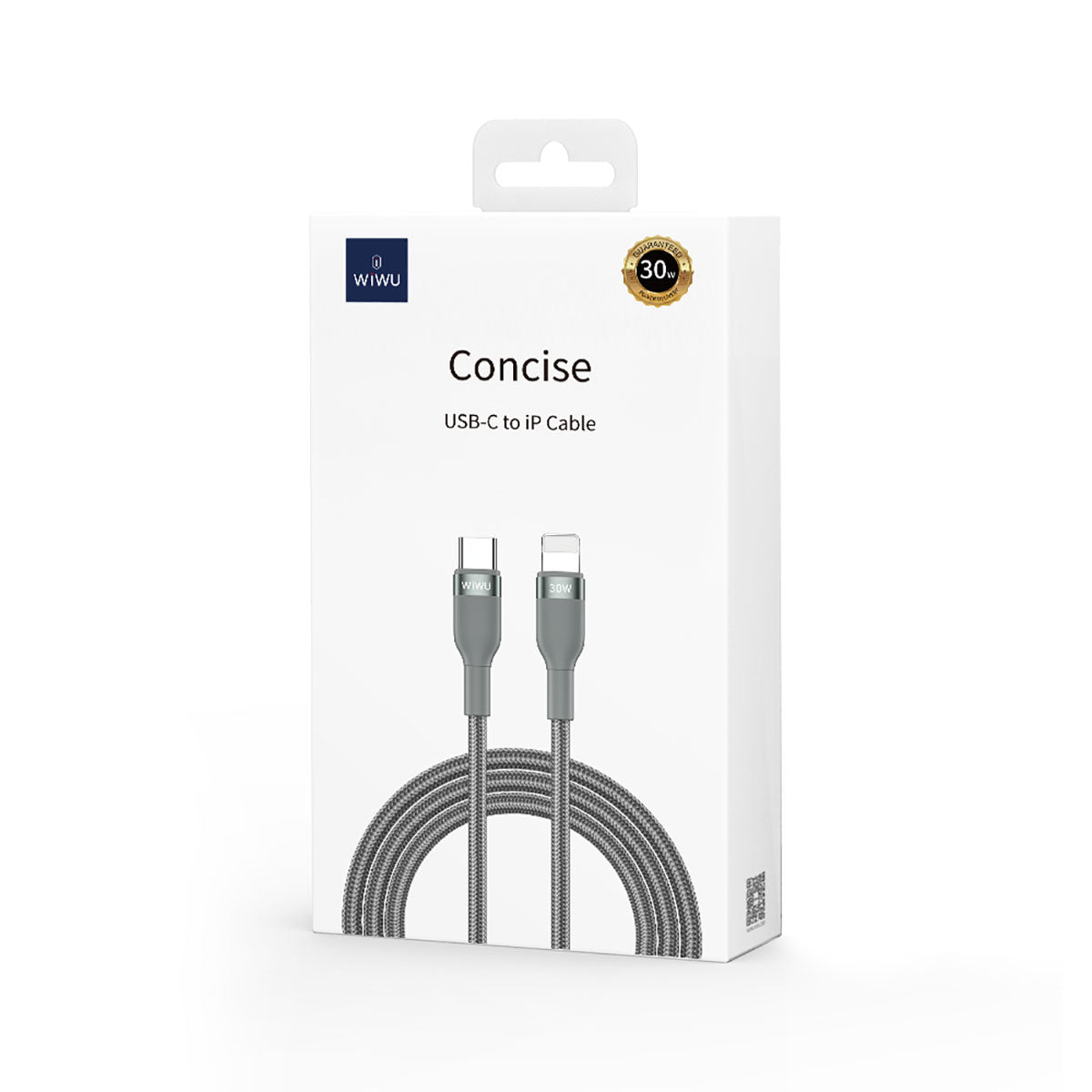 Wiwu Wİ-C017 Concise Serisi Type-C to Lightning PD Data Kablo 30W 1.2 Metre Gri