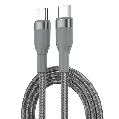 Wiwu Wi-C033 Concise Serisi 3in1 Type-C to Type-C Combo Kablo Seti Gri