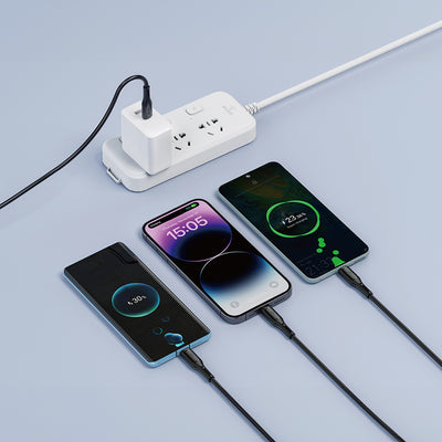 Wiwu Wi-C046E Starlink Serisi 3in1 USB-A to Lightning – Type-C – Micro Şarj ve Data Kablosu 60W 1.2M Beyaz