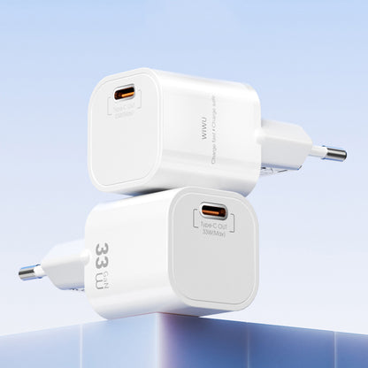 Wiwu Wi-G015 Cube Serisi GaN Tech PD Hızlı Şarj Özellikli Mini Şarj Başlığı 33W