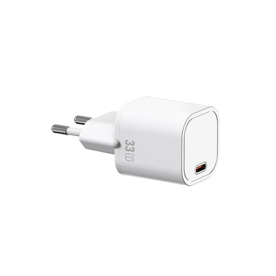 Wiwu Wi-G015 Cube Serisi GaN Tech PD Hızlı Şarj Özellikli Mini Şarj Başlığı 33W Beyaz