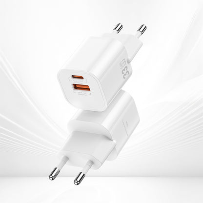 Wiwu Wi-G017 Cube Serisi Type-C PD & USB-A GaN Tech PD Hızlı Şarj Özellikli Mini Şarj Başlığı 33W