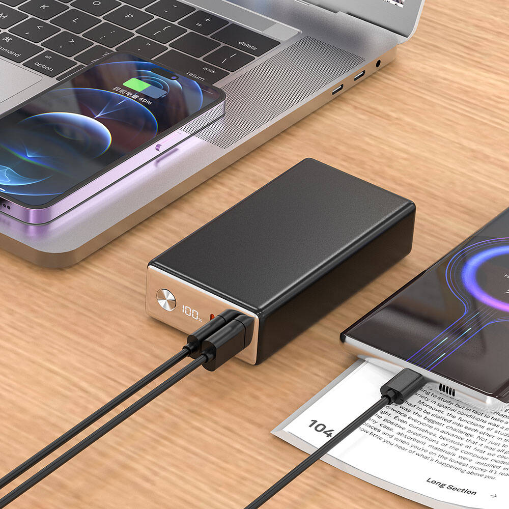 Wiwu Wi-P006 Rock LED Ekranlı Taşınabilir Powerbank PD 20W 20000mAh