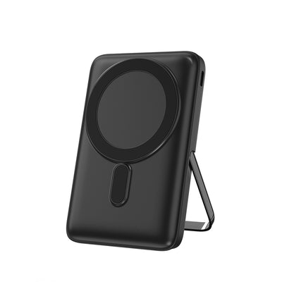 Wiwu Wi-P011 Gentleman Serisi LED Işık Göstergeli Standlı Kablosuz Powerbank 10.000mAh 15W Beyaz