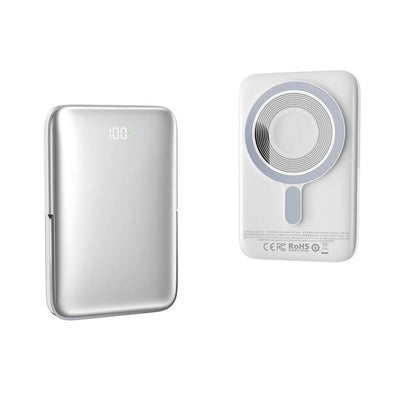 Wiwu Wi-P018 Elite Serisi Led Ekranlı Magsafe Powerbank Wireless 15W 10000mAh Gri