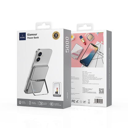 Wiwu Wi-P034 Dijital LED Göstergeli Standlı Kablosuz Powerbank 5000mAh 15W