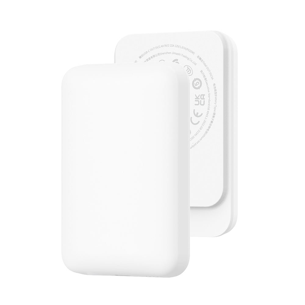 Wiwu Wi-P037 Qi Şarj Teknolojili LED Işık Göstergeli Magsafe Kablosuz Powerbank 5000mAh 15W Siyah