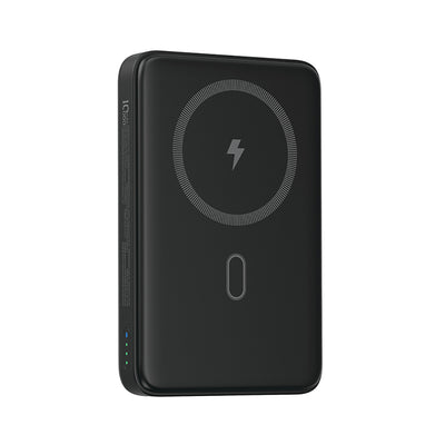 Wiwu Wi-P043 LED Işık Göstergeli Standlı Taşınabilir Magsafe Wireless Powerbank 10.000mAh 15W Siyah
