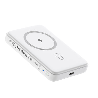 Wiwu Wi-P043 LED Işık Göstergeli Standlı Taşınabilir Magsafe Wireless Powerbank 10.000mAh 15W Siyah