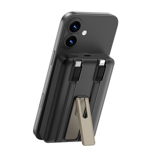 Wiwu Wi-P056 Taşınabilir Wireless Şarj ve PD Hızlı Şarj Özellikli Powerbank 15W 10000mAh