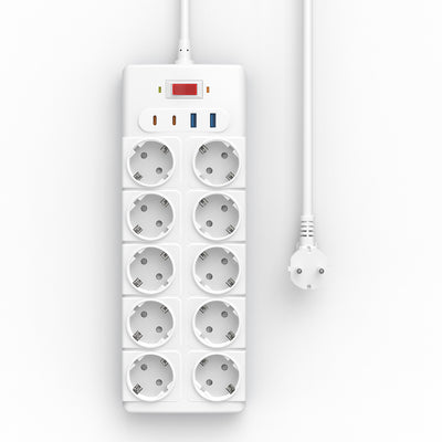 Wiwu Wi-S008 20W GaN Tech Power Strip 14 in 1 Çoklu Priz 2M Beyaz