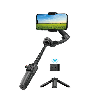 Wiwu Wi-SE016 Yapay Zeka Destekli Canlı Yayın Dolgu Işıklı Gimbal Stabilizatör Siyah