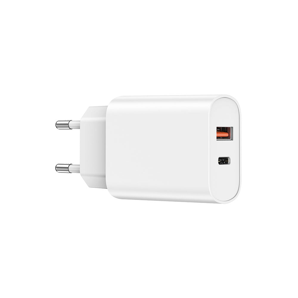 Wiwu Wi-U002 Quick Type-C PD & USB-A QC Hızlı Şarj Başlığı 20W Beyaz