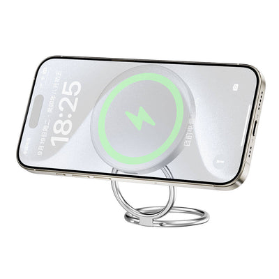 Wiwu Wi-W027 Standlı Hızlı ve Magsafe Şarj Özellikli Kablosuz Şarj Aleti 15W Beyaz