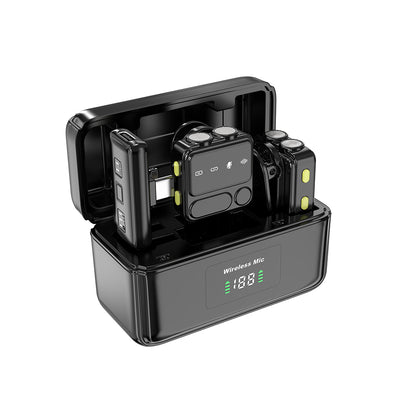 Wiwu Wi-WM005 2in1 Type-C ve Lightning Portlu ANC Özellikli Kablosuz Yaka Mikrofonu