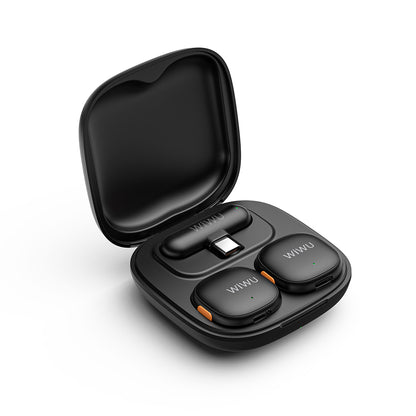 Wiwu Wi-WM006 2in1 Type-C Portlu Yapay Zeka Destekli ANC Özellikli Kablosuz Yaka Mikrofonu