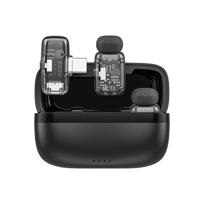 Wiwu Wi-WM008 2in1 Type-C Portlu ANC Özellikli Kablosuz Yaka Mikrofonu