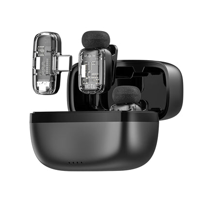 Wiwu Wi-WM008 2in1 Type-C Portlu ANC Özellikli Kablosuz Yaka Mikrofonu