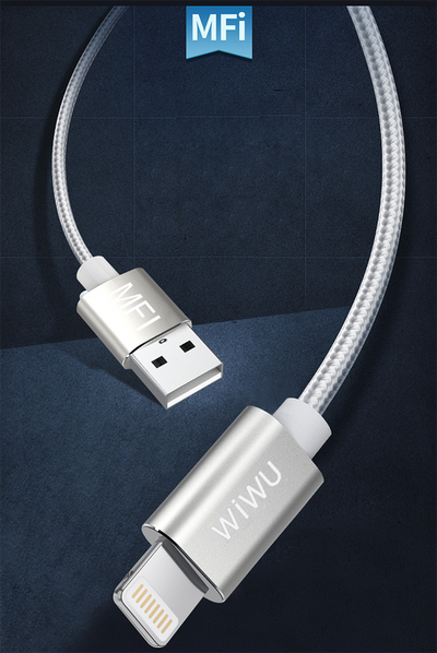 Wiwu WP201 MFI Lightning Kablo Kırmızı