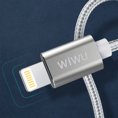 Wiwu WP201 MFI Lightning Kablo Kırmızı