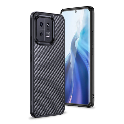 Xiaomi Mi 13 Kılıf Aramid Karbon Fiber Magsafe Özellikli Wlons Radison Kapak Siyah