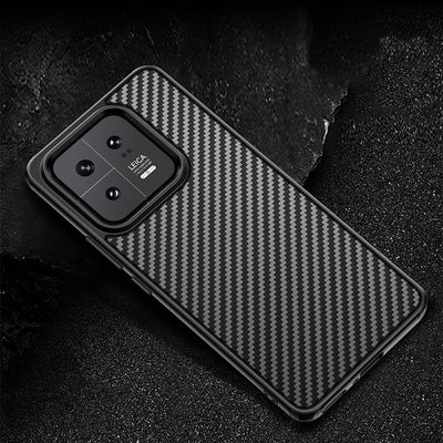 Xiaomi Mi 13 Kılıf Aramid Karbon Fiber Magsafe Özellikli Wlons Radison Kapak Siyah