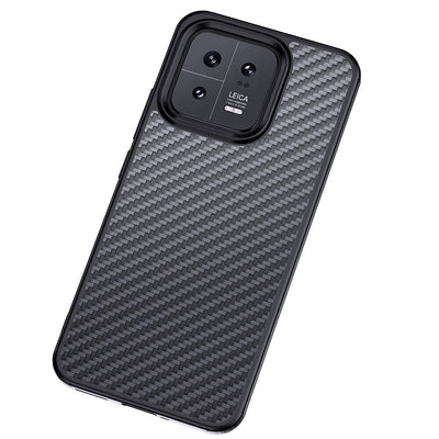 Xiaomi Mi 13 Kılıf Aramid Karbon Fiber Magsafe Özellikli Wlons Radison Kapak Siyah