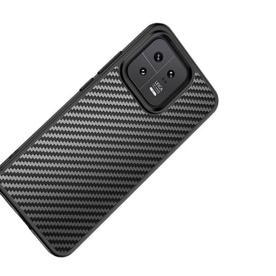 Xiaomi Mi 13 Kılıf Aramid Karbon Fiber Magsafe Özellikli Wlons Radison Kapak Siyah