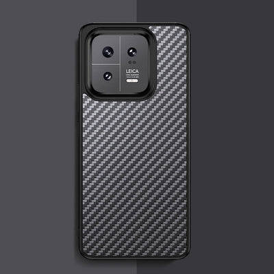 Xiaomi Mi 13 Kılıf Aramid Karbon Fiber Magsafe Özellikli Wlons Radison Kapak Siyah