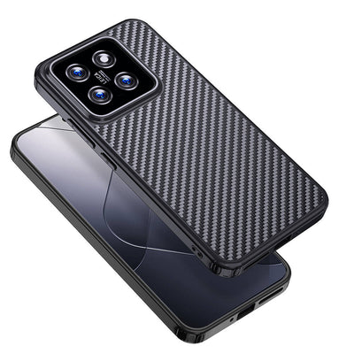 Xiaomi Mi 14 Kılıf Aramid Karbon Fiber Magsafe Özellikli Wlons Radison Kapak Siyah