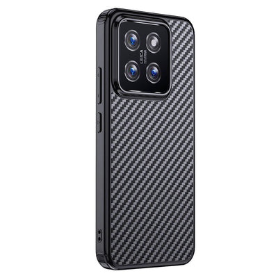 Xiaomi Mi 14 Kılıf Aramid Karbon Fiber Magsafe Özellikli Wlons Radison Kapak Siyah