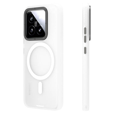 Xiaomi Mi 14 Kılıf Magsafe Şarj Özellikli Youngkit Hidden Sand Serisi Kapak Beyaz