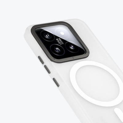 Xiaomi Mi 14 Kılıf Magsafe Şarj Özellikli Youngkit Hidden Sand Serisi Kapak Beyaz