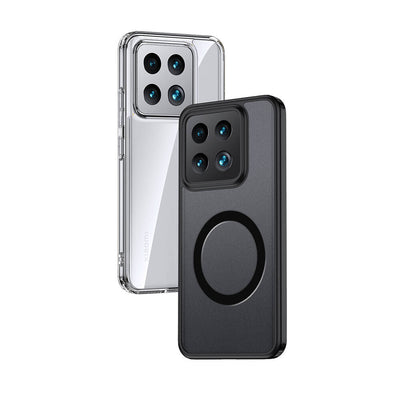 Xiaomi Mi 14 Kılıf Sert PC Arka Yüzey Wireless Şarj Özellikli Zore Flet Magsafe Kapak Renksiz