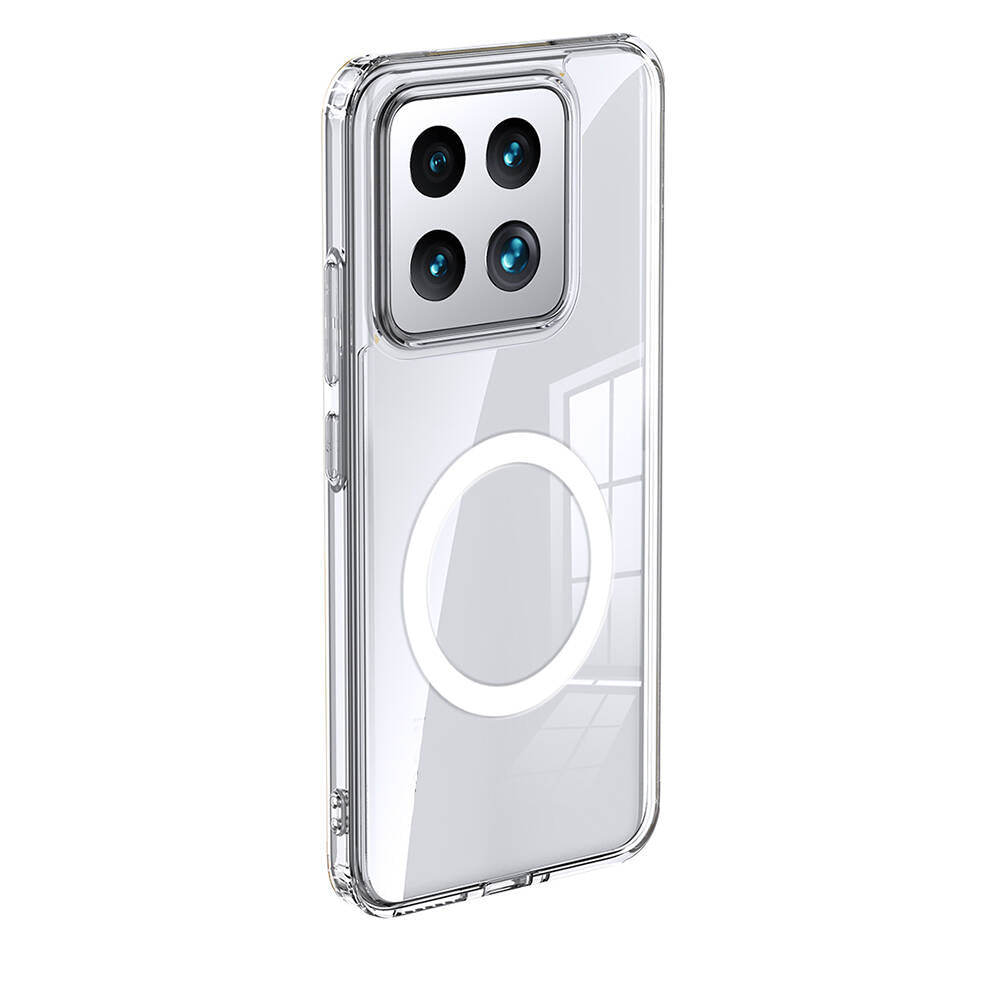 Xiaomi Mi 14 Kılıf Sert PC Arka Yüzey Wireless Şarj Özellikli Zore Flet M-safe Kılıf