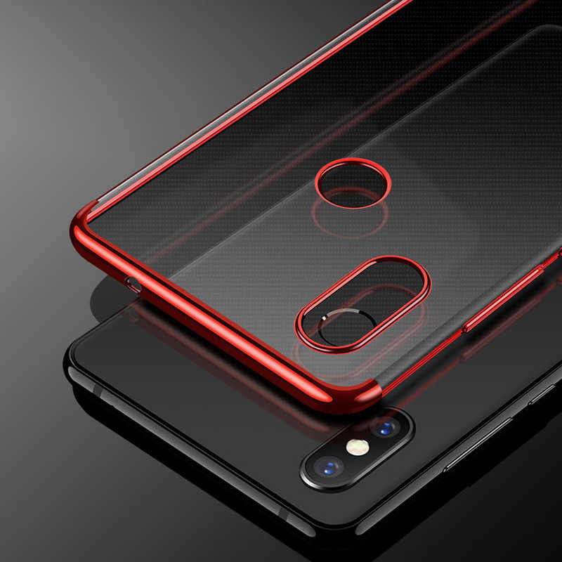 Xiaomi Mi 8 Kılıf Zore Dört Köşeli Lazer Silikon Kapak