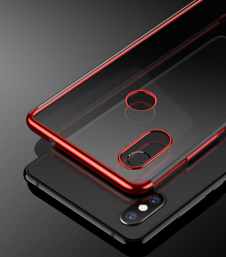 Xiaomi Mi 8 SE Kılıf Zore Dört Köşeli Lazer Silikon Kapak