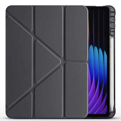 Xiaomi Pad 7 Kılıf Zore Tri Folding Kalem Bölmeli Standlı Kılıf Koyu Yeşil