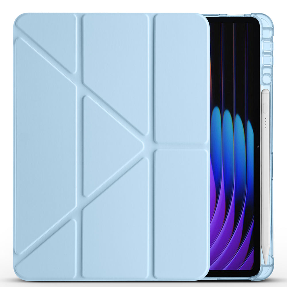 Xiaomi Pad 7 Kılıf Zore Tri Folding Kalem Bölmeli Standlı Kılıf Lacivert