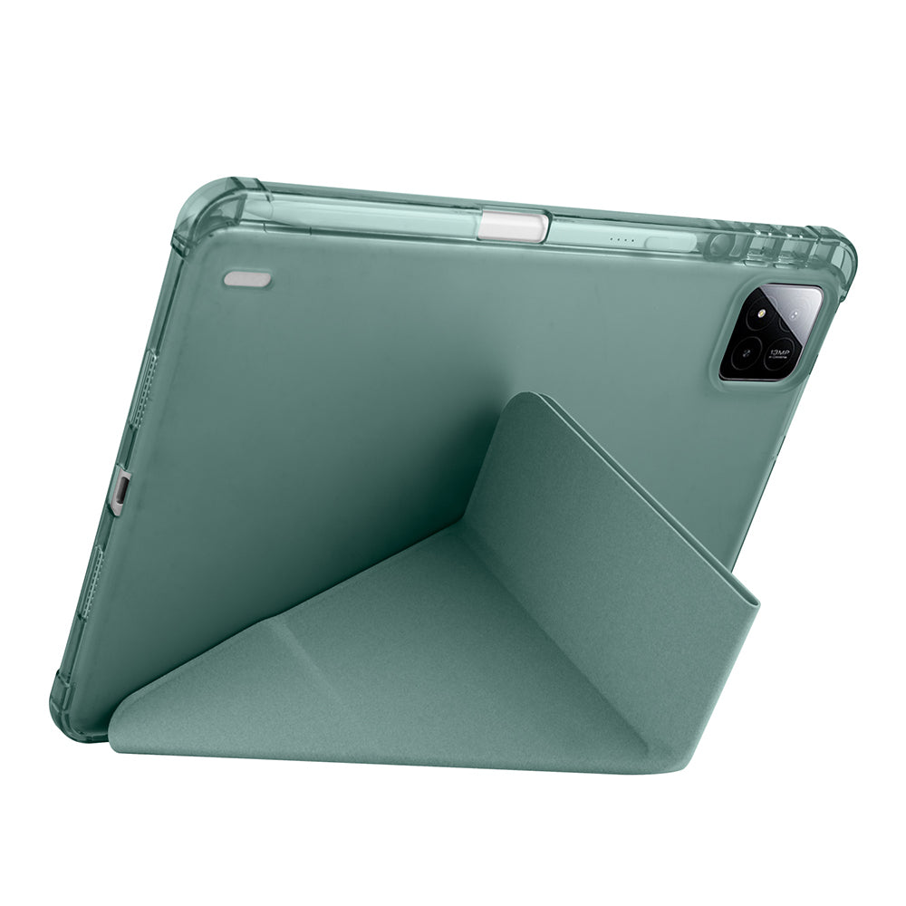 Xiaomi Pad 7 Kılıf Zore Tri Folding Kalem Bölmeli Standlı Kılıf Mavi