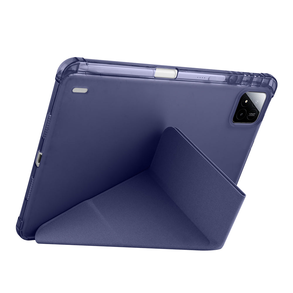 Xiaomi Pad 7 Pro Kılıf Zore Tri Folding Kalem Bölmeli Standlı Kılıf Rose Gold