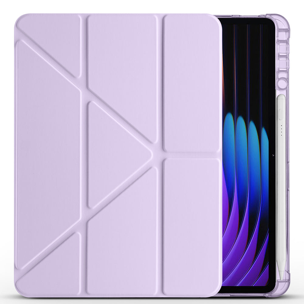Xiaomi Pad 7 Pro Kılıf Zore Tri Folding Kalem Bölmeli Standlı Kılıf Lila
