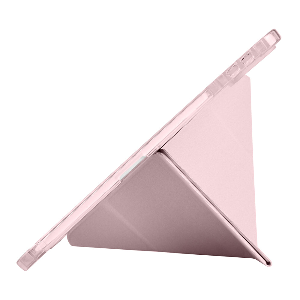 Xiaomi Pad 7 Pro Kılıf Zore Tri Folding Kalem Bölmeli Standlı Kılıf Rose Gold