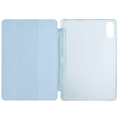 Xiaomi Poco Pad Kılıf Zore Tri Folding Kalem Bölmeli Standlı Kılıf Mavi