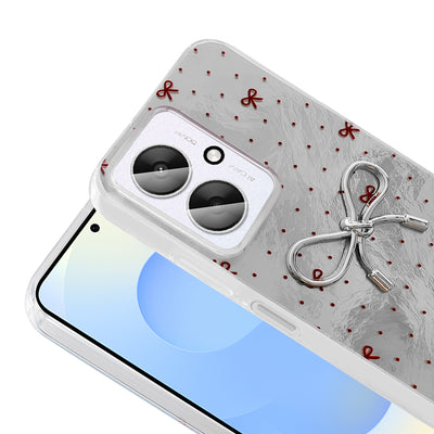 Xiaomi Redmi 13C Kılıf Kamera Korumalı Figürlü Zore Ponti Silikon Kapak Beyaz