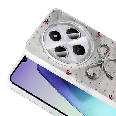 Xiaomi Redmi 14C 4G Kılıf Kamera Korumalı Figürlü Zore Ponti Silikon Kapak Lila