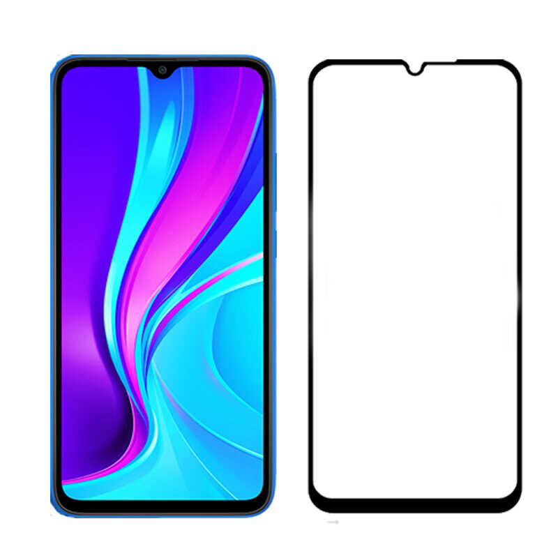 Xiaomi Redmi 9C Zore Kenarları Kırılmaya Dayanıklı Cam Ekran Koruyucu