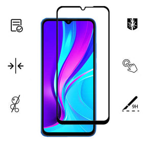 Xiaomi Redmi 9C Zore Kenarları Kırılmaya Dayanıklı Cam Ekran Koruyucu