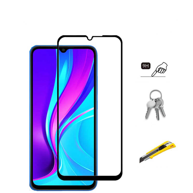 Xiaomi Redmi 9C Zore Kenarları Kırılmaya Dayanıklı Cam Ekran Koruyucu