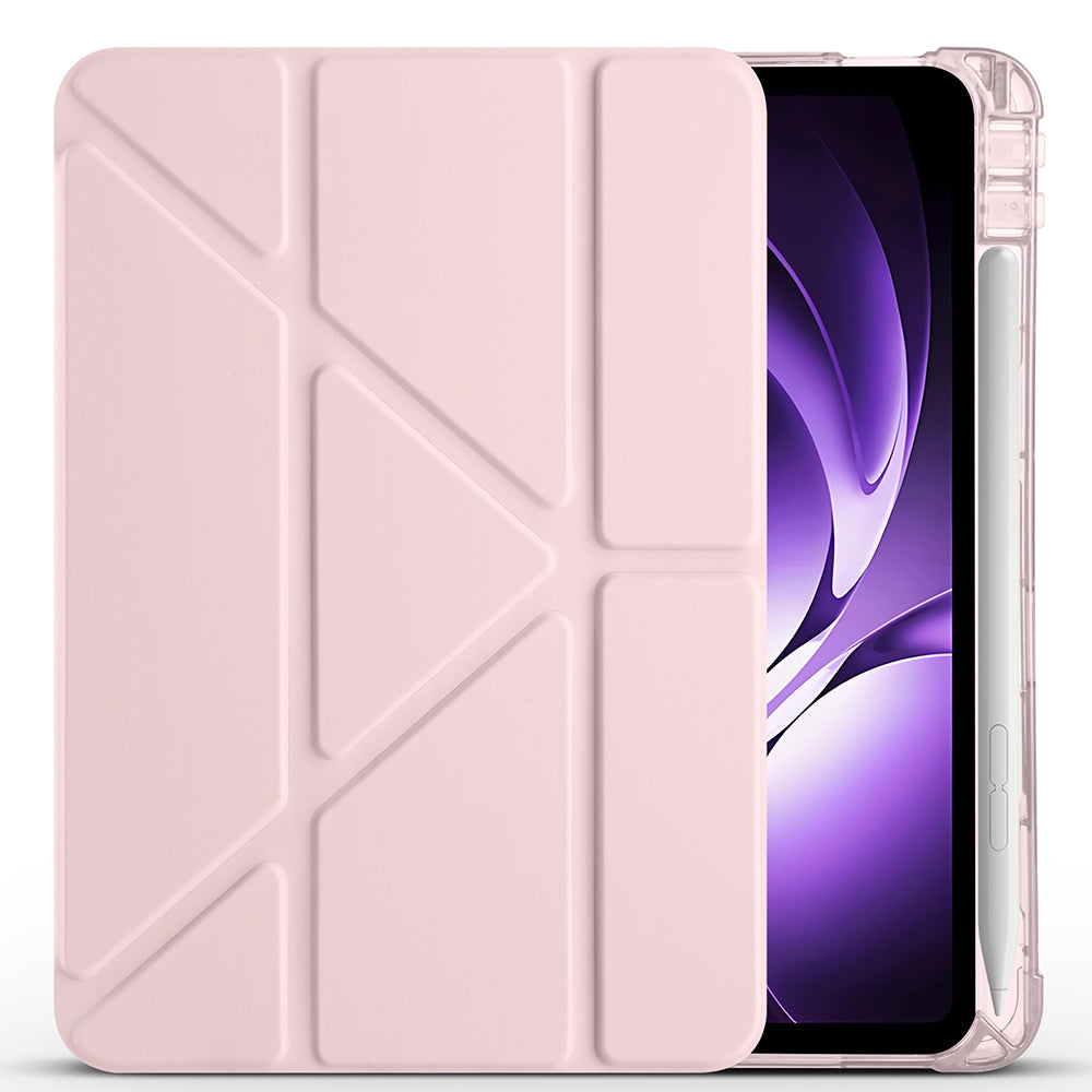 Xiaomi Redmi K Pad Kılıf Zore Tri Folding Kalem Bölmeli Standlı Kılıf Lila